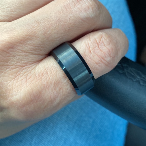 10MM BLACK TUNGSTEN WEDDING BAND - Picture 3 of 10